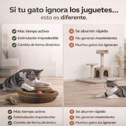 Feline Rush™ Rascador Interactivo 2-en-1
