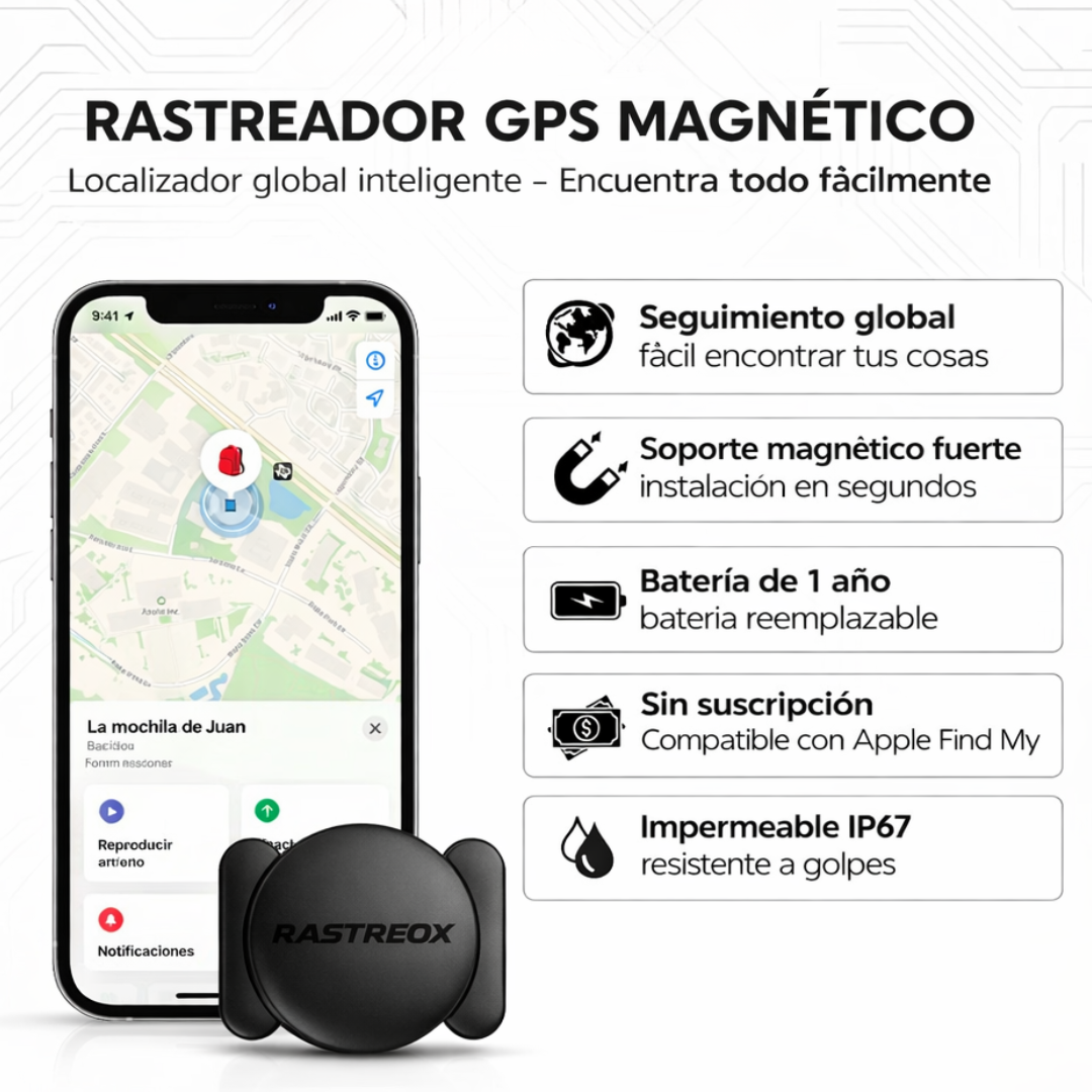 RastreoX™ Localizador GPS Magnético