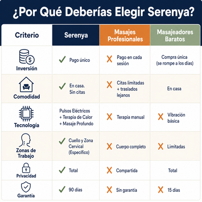 Serenya Pro™ — Triple Terapia para la Descompresión Cervical